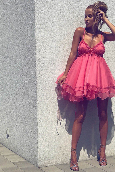 Rochie Voal cu Volane