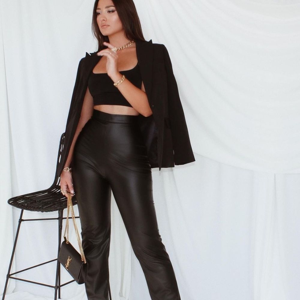 Pantaloni Piele Straight