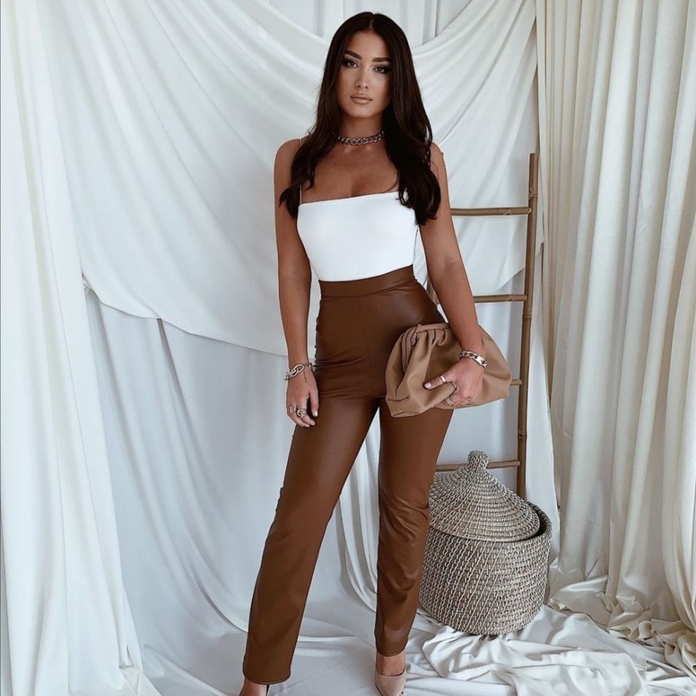 Pantaloni Piele Straight