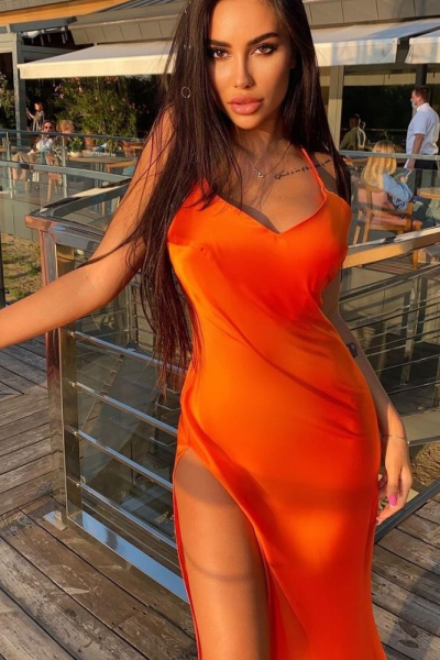 Rochie Satin Midi Crapata