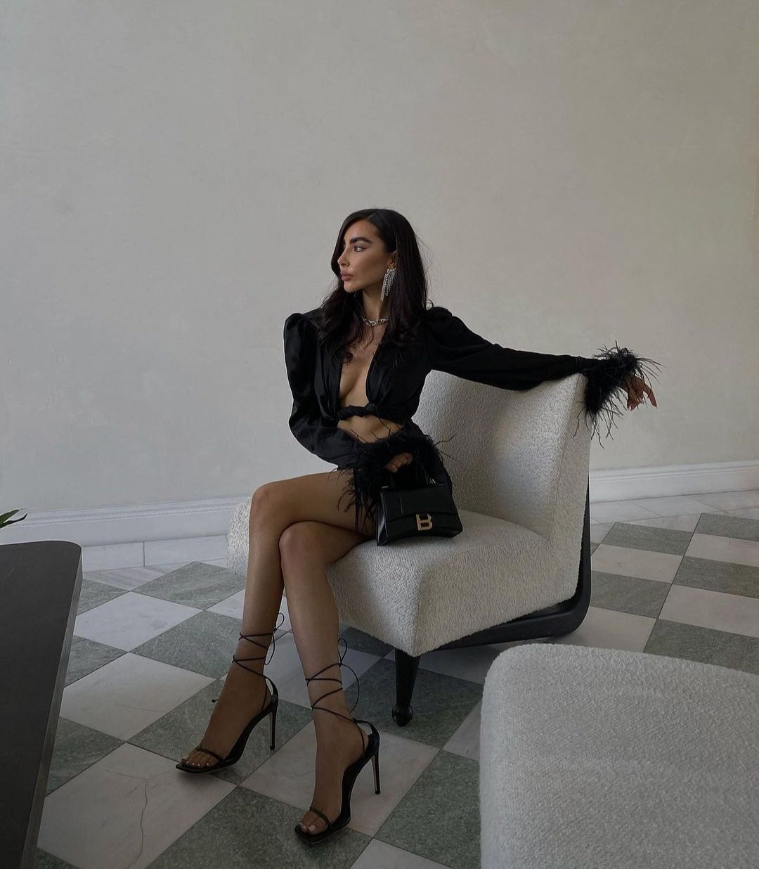 Compleu Matase cu Puff