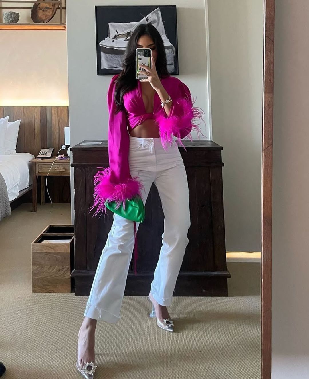 Compleu Matase cu Puff