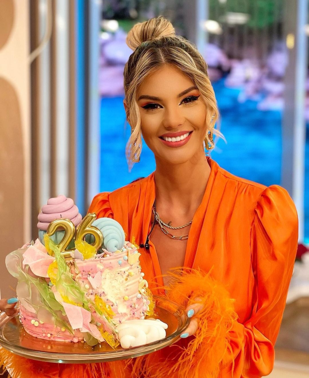 Compleu Matase cu Puff