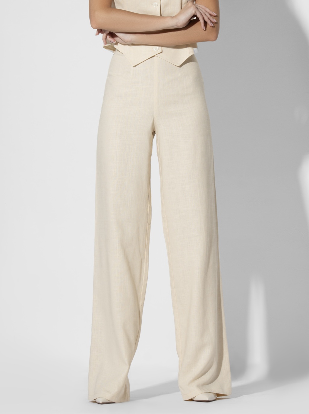 Pantaloni Wide Leg din In